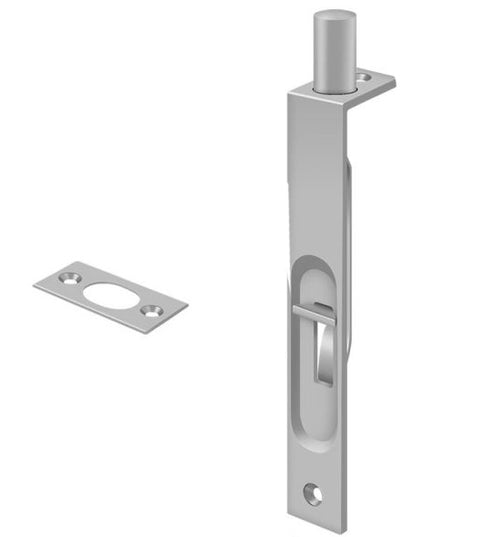 6 Inch Stainless Steel Flush Bolt, Deltana 6FBS32D