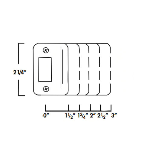 Extended Full Lip Strike Plate with Radius Corners
