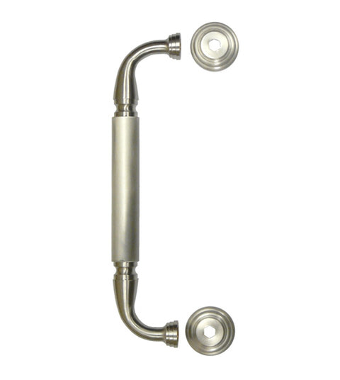 8 Inch Decorative Door Pull With Rosettes, Deltana DP2576