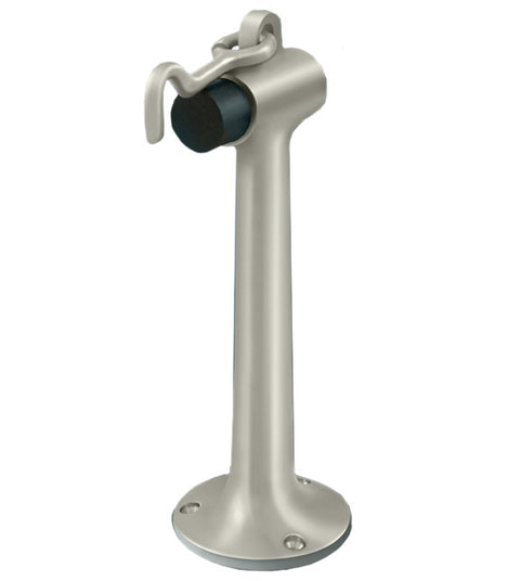 8 Inch Floor Mounted Door Stop with Hook, Deltana DSF830