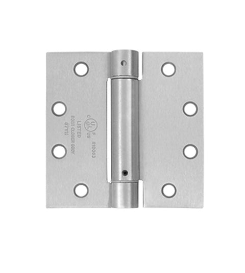 4.5 x 4.5 Brushed Stainless Steel Spring Hinge, Deltana DSH45U32D