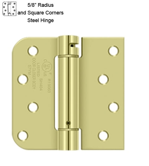 Doorware.com 4 x 4 x 5/8 Radius x Square Corner Leaf Bench Mark Door Spring Hinge, Deltana DSH4SR52DBM