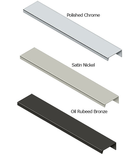 Large Modern Hidden Cabinet Pull, Deltana MP9116