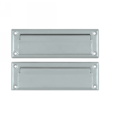 Solid Brass 8-7/8 Inch Mail Slot With Interior Flap, Deltana MS627