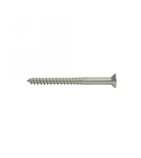 Solid Brass Wood Screw 12 x 2-1/2, Bag of 100, Deltana SCWB1225