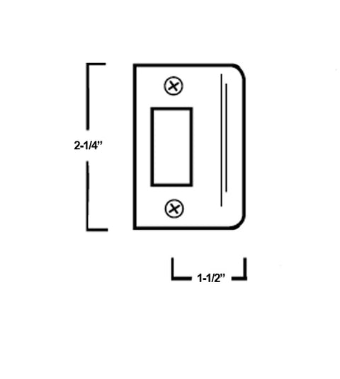 1-1/2 Inch Lip Strike Plate, Don-Jo 9115