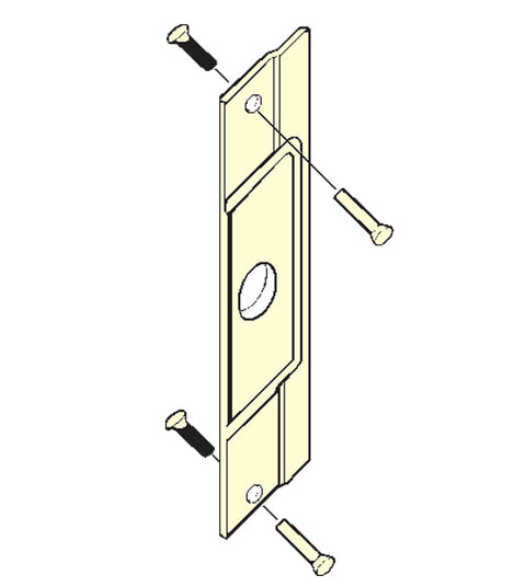 Outswinging Aluminum Entrance Door Latch Guard, Don-Jo AL-211