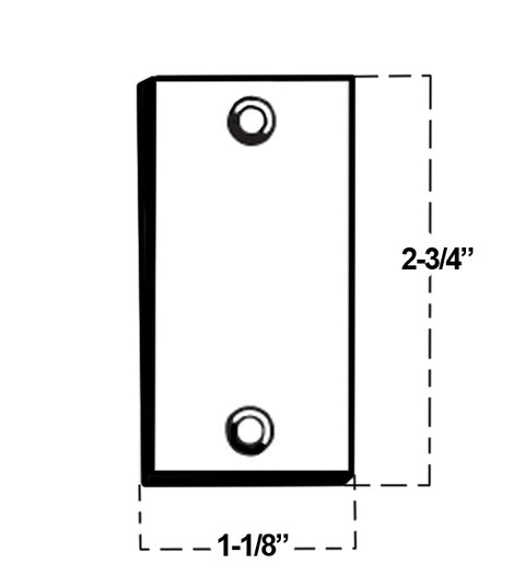 Deadbolt Strike Filler Plate, Don-Jo EF-161