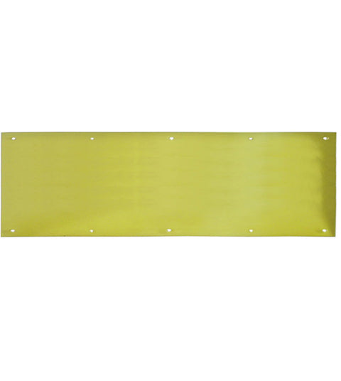 10 x 34 Inch Polished Brass Kickplate, Don-Jo KP-10x34-605