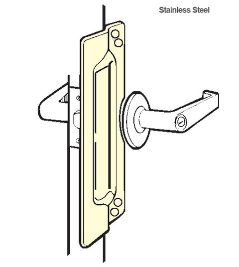 Outswing Door Stainless Steel Security Latch Guard, Don-Jo LP-111-630