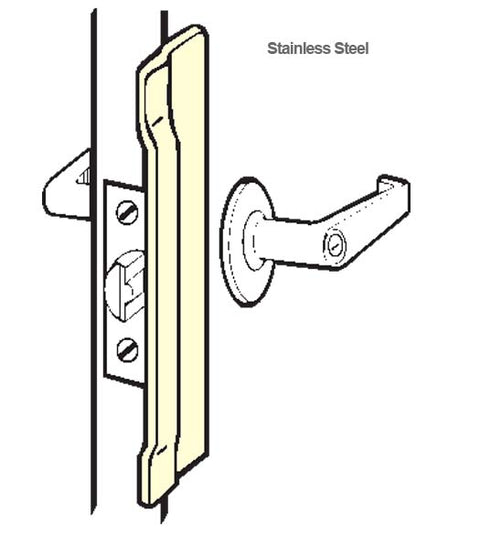 6 Inch Stainless Narrow Latch Guard Plate, Don-Jo NLP-106-630