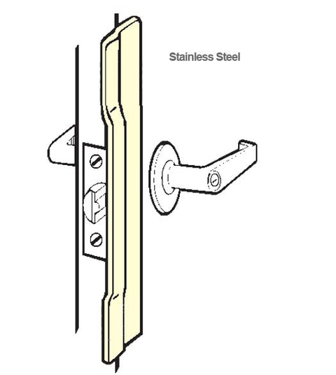 10 Inch Stainless Narrow Latch Guard Plate, Don-Jo NLP-110-630