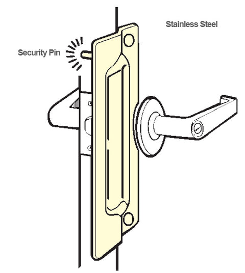 Outswing Door Stainless Security Pin Latch Guard, Don-Jo PLP-111-630