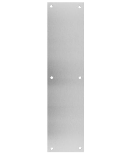 Brushed Stainless Steel 4 x 20 Push Plate, Don-Jo PP-4x20-630