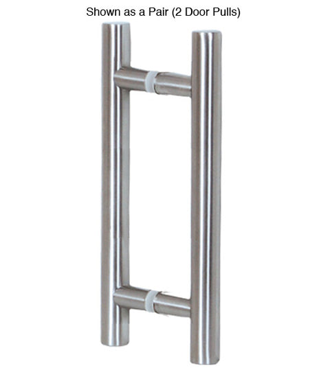 16 Inch Contemporary Stainless Steel Glass Door Pulls, Pair