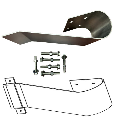 32 x 8 Stainless Steel Bumper Guard, DWD B170-32-630