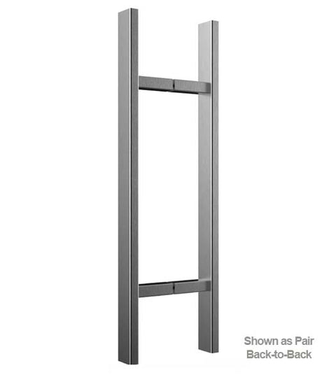 24 Inch Rectangular Door Handle, Satin Stainless Steel