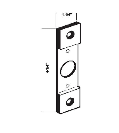 Sargent Integra Mortise Lock Conversion Plate, Don-Jo CV-2414-SL