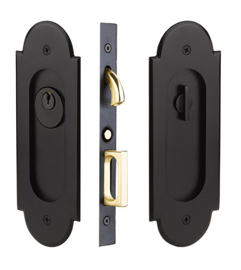 Empire Arch Pocket Door Keyed Entry, Emtek 2043