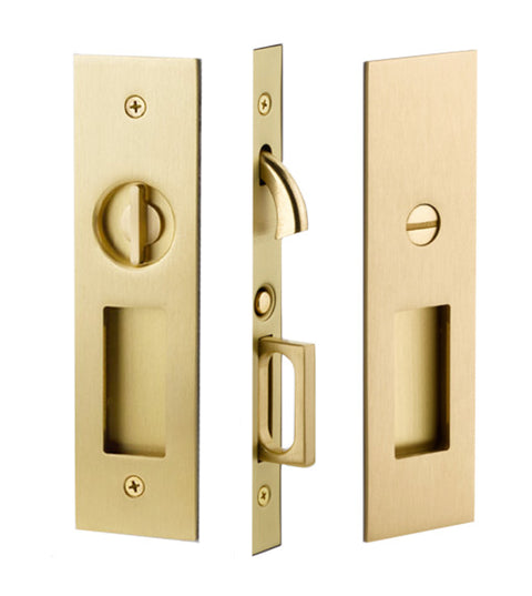 Narrow Rectangular Privacy Pocket Door Set, Emtek 2155