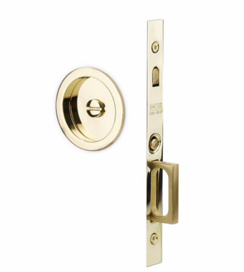 Round Pocket Door Mortise Privacy Lock, Emtek 2175