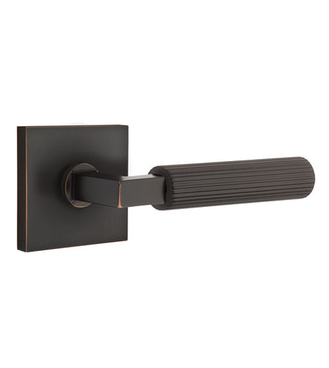Reed Lever with Square Rose, Emtek 5050LSSK