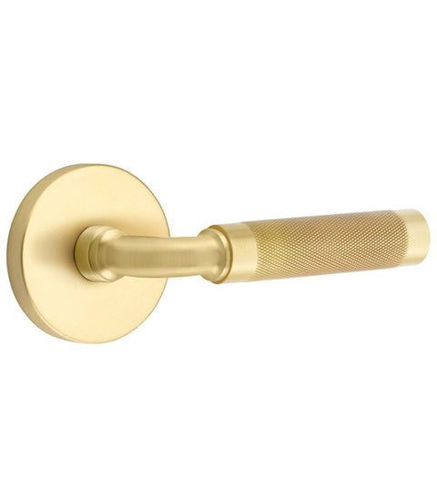 Knurled Lever with Round Rose, Emtek 5059RAKN
