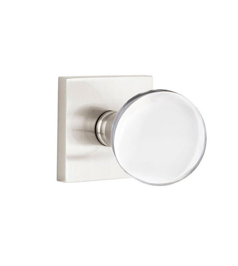 Bristol Clear Crystal Knob with Square Rose, Emtek 5050BL