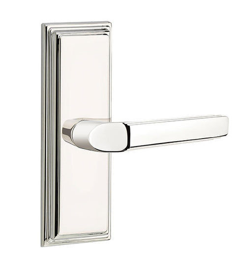 Milano Lever with Wilshire Sideplate, Emtek 8035M