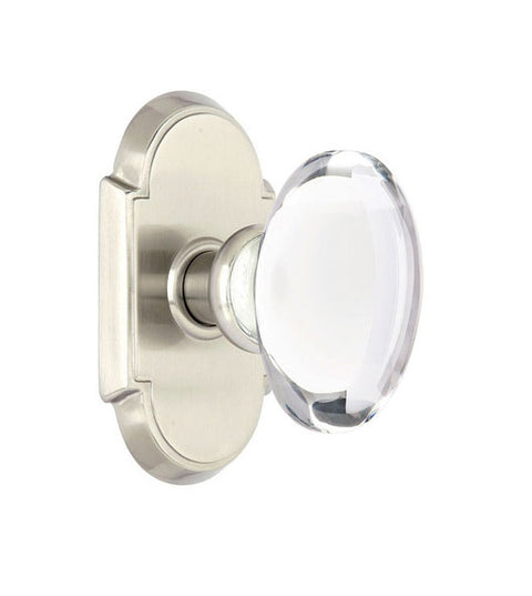 Hampton Crystal Knob with Arched Rosette, Emtek 8058HT