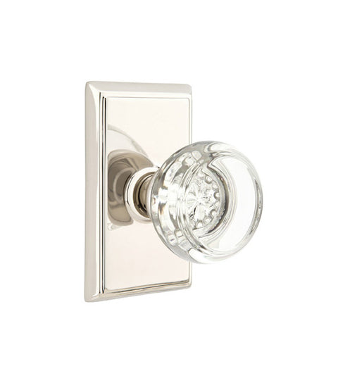 Georgetown Crystal Knob with Rectangular Rose, Emtek 8521GT