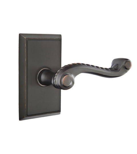 Rope Lever with Rectangular Rose, Emtek 8521RL