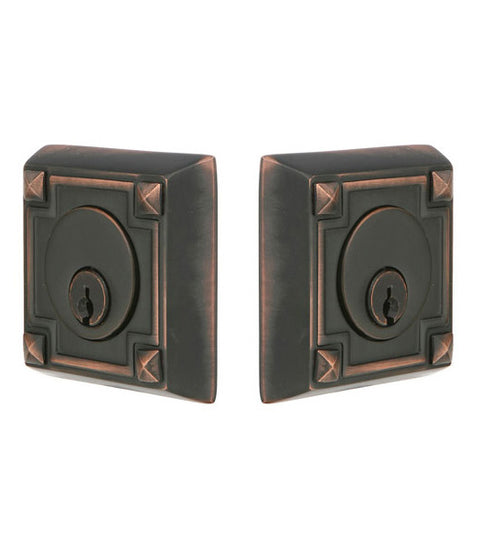 Double Cylinder Arts and Crafts Deadbolt, Emtek 8354