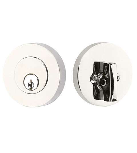 Modern Disc Single Cylinder Deadbolt, Emtek 8423