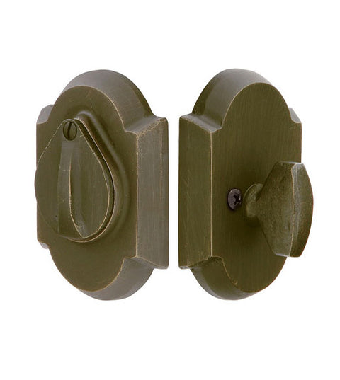 Arched Sandcast Bronze Single Cylinder Deadbolt, Emtek 8457