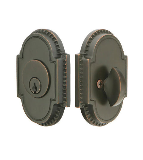 Knoxville Beaded Single Cylinder Deadbolt, Emtek 8459