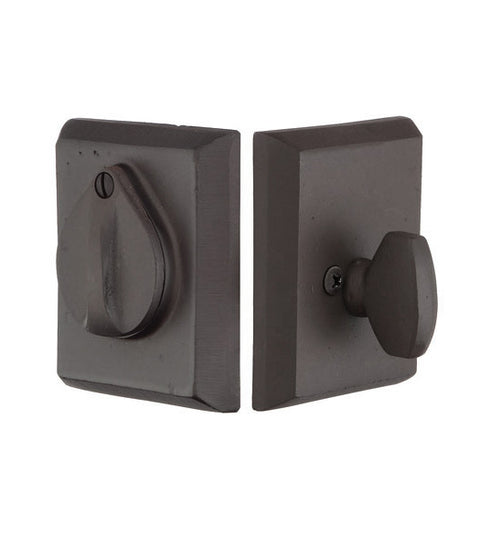 Rectangular Sandcast Bronze Single Cylinder Deadbolt, Emtek 8465