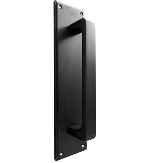 Baden Door Pull with Modern Pull Plate, Emtek 86437-86184