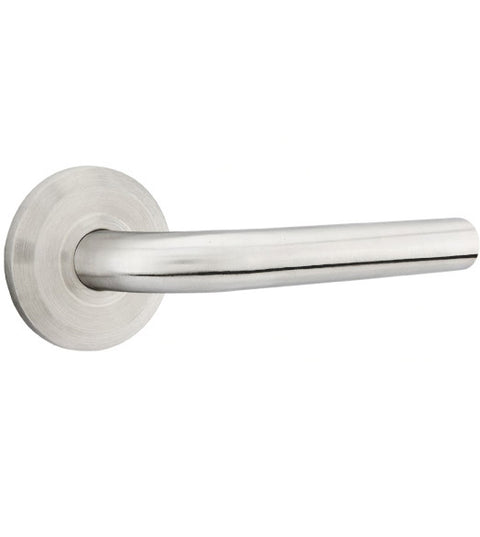 Stainless Steel Kiel Lever with Beveled Rose, Emtek S30001KL
