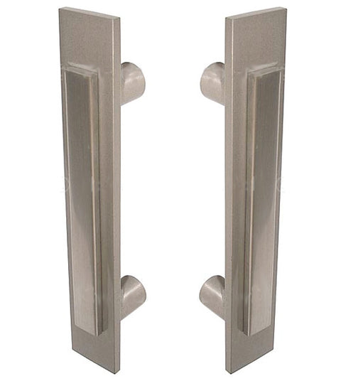 Doorware.com Contemporary Two Tone 12 Inch Shower Door Pulls, Pair, First Impressions FII-SD-3400/12
