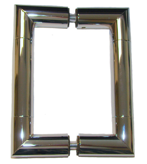 Doorware.com 6 Inch Contemporary Chrome Shower Door Pulls, Pair, First Impressions FII-SD-3621/7-US26