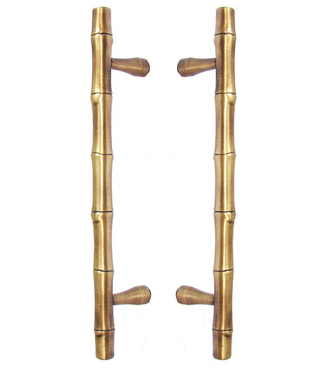11-3/4 Inch Bamboo Shower Door Pull Set, First Impressions PR-SD-GDP6250011SBR