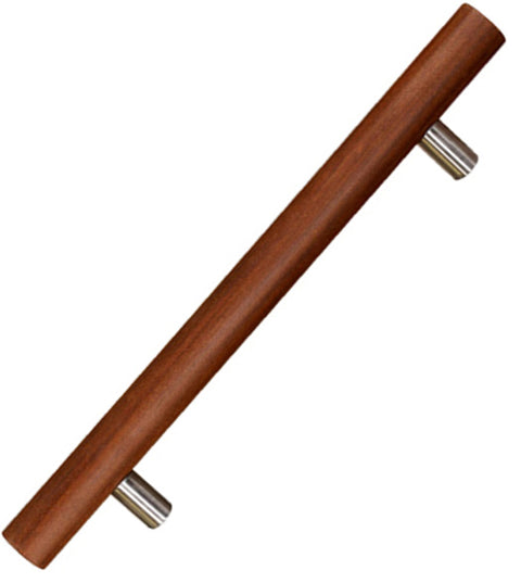 1 Inch Wood Door Pull with Stainless Steel Mounts, First Impressions LGN100SS4