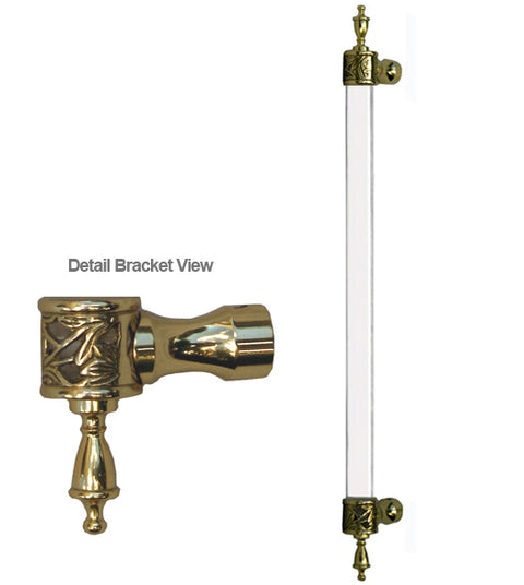 Decorative Urn Tip Acrylic Door Handle, First Impressions MGRBURNAx