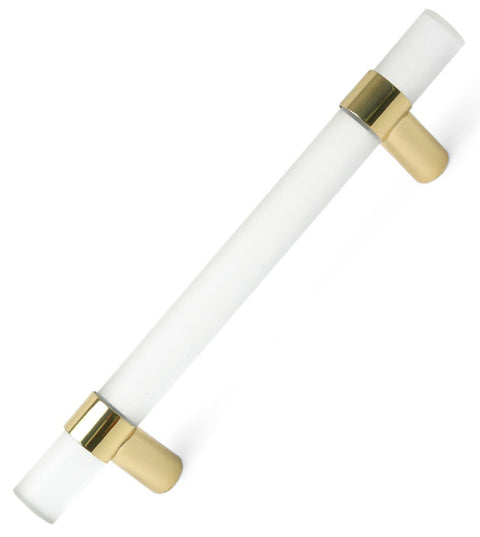 1-1/2 Inch Diameter Acrylic Door Pull with Brass Mounts, First Impressions CBN150SBR