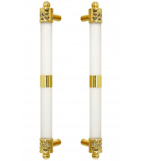 Doorware.com Acrylic Door Handle with Sleeve Back-to-Back Pair, First Impressions PR-ATL03