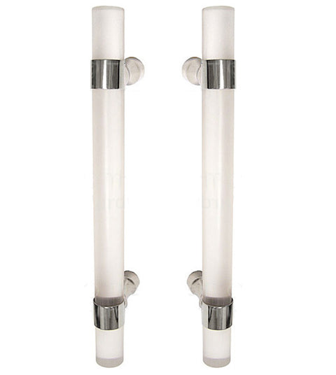 Doorware.com Frosted Acrylic Door Pulls, Pair, First Impressions PR-CFRBAF