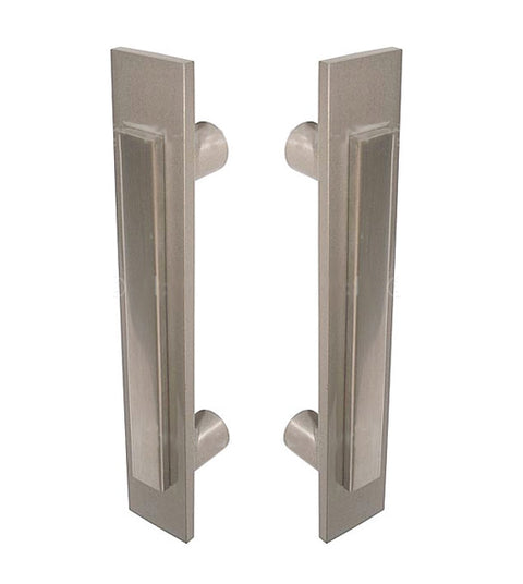 Doorware.com Contemporary Two Tone 9 Inch Shower Door Pulls, Pair, First Impressions FII-SD-3400/9
