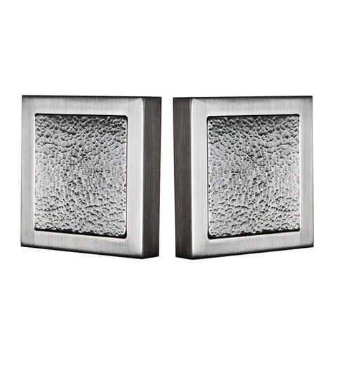 4 Inch Square Boulder Shower Door Knob Set, First Impressions SD-BRK004HMRSAL