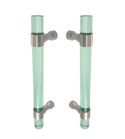 Doorware.com Glass Green Acrylic 9 Inch Shower Door Pulls, Pair, FII-SD-CFRBACG-9